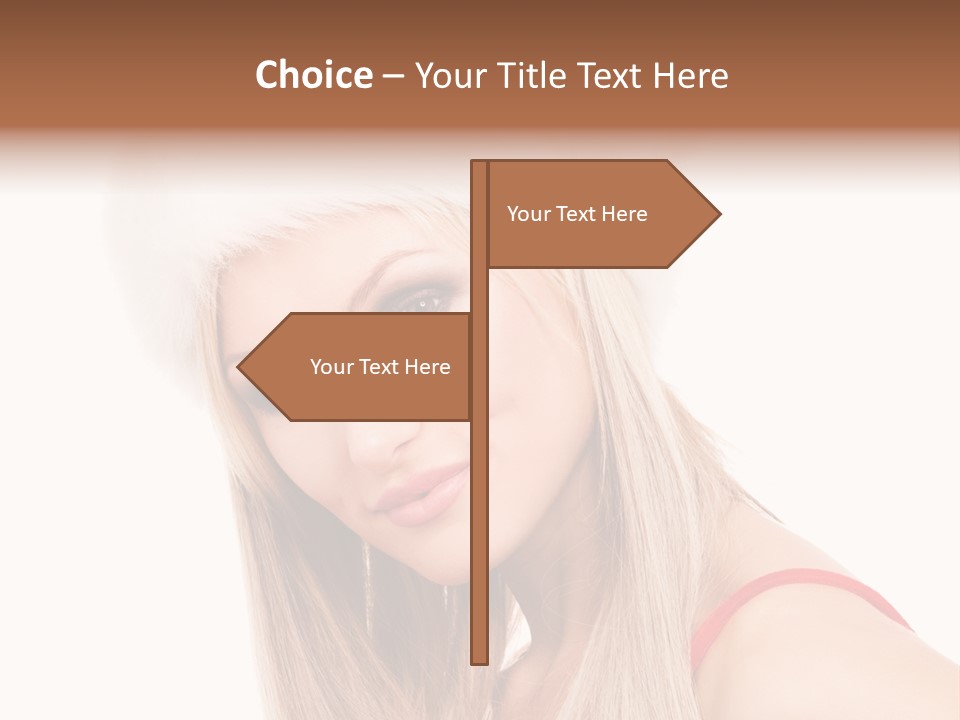 Celebration Caucasian Santa PowerPoint Template