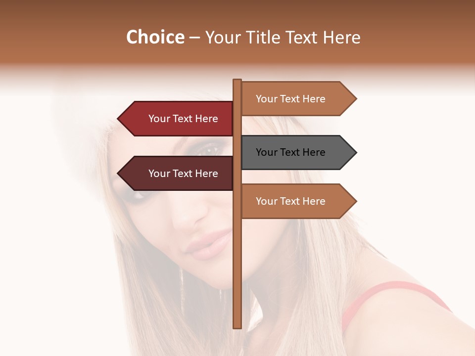 Celebration Caucasian Santa PowerPoint Template