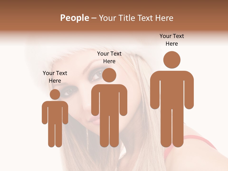 Celebration Caucasian Santa PowerPoint Template