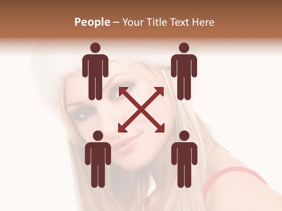 Celebration Caucasian Santa PowerPoint Template