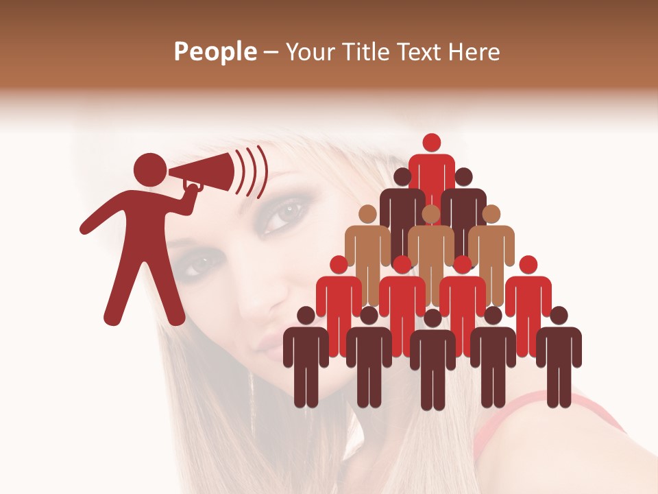 Celebration Caucasian Santa PowerPoint Template