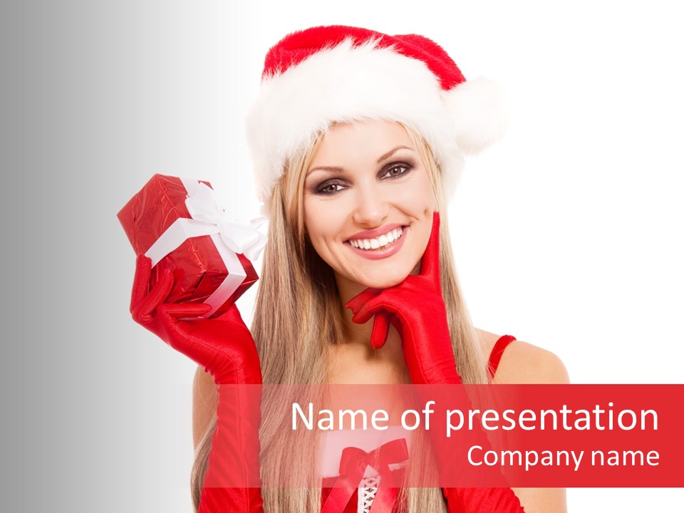 Happiness Excited White PowerPoint Template