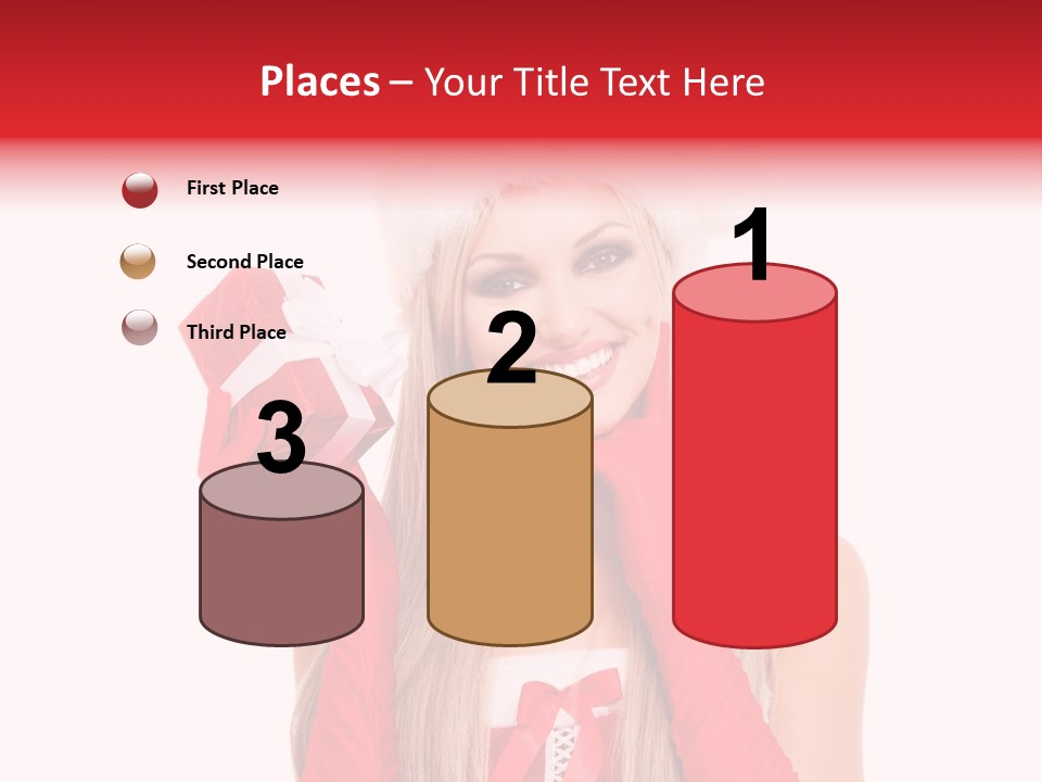 Happiness Excited White PowerPoint Template