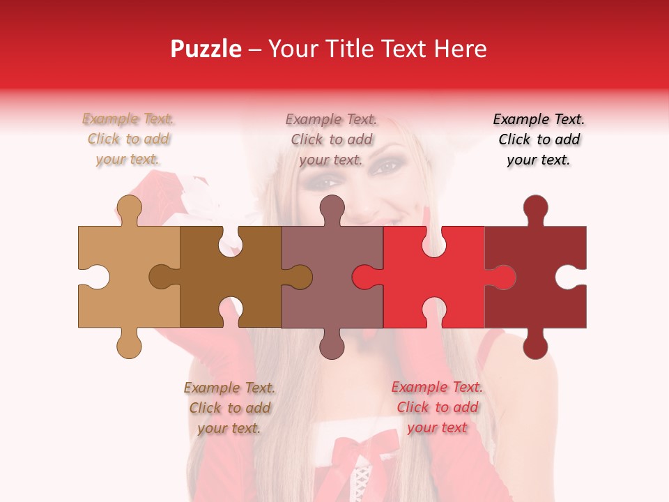 Happiness Excited White PowerPoint Template