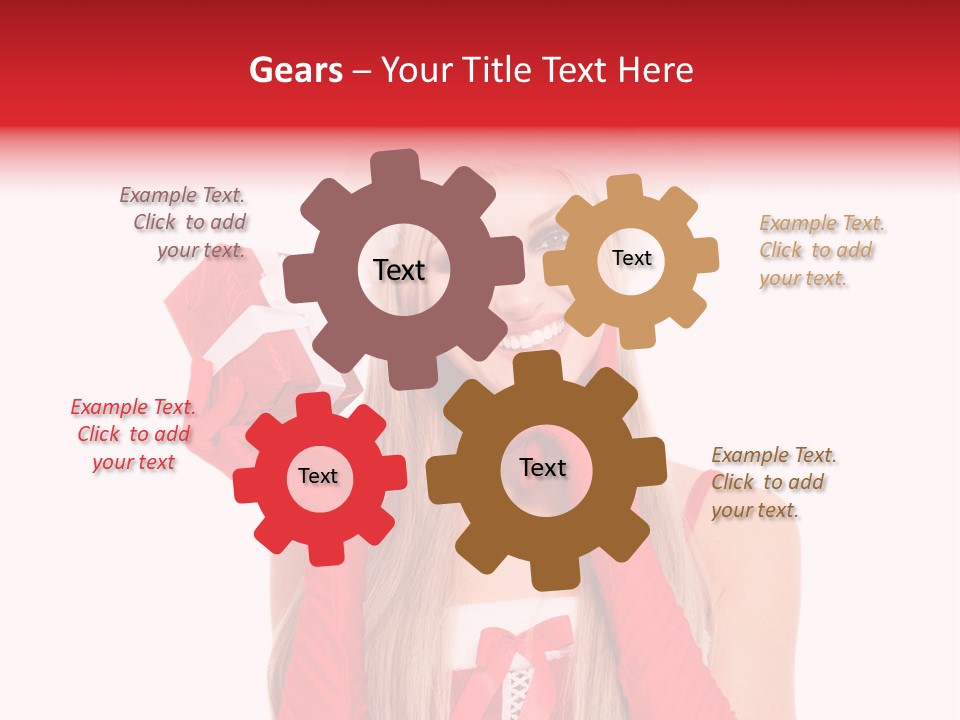 Happiness Excited White PowerPoint Template