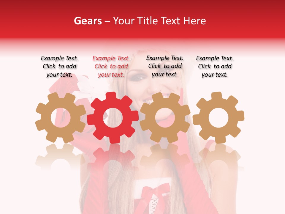 Happiness Excited White PowerPoint Template