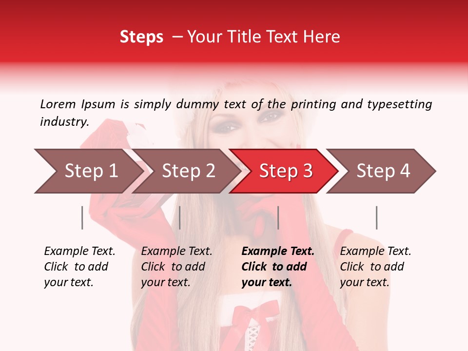 Happiness Excited White PowerPoint Template
