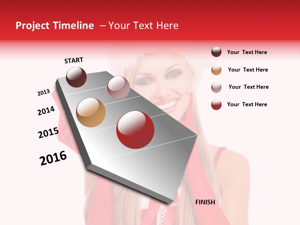 Happiness Excited White PowerPoint Template