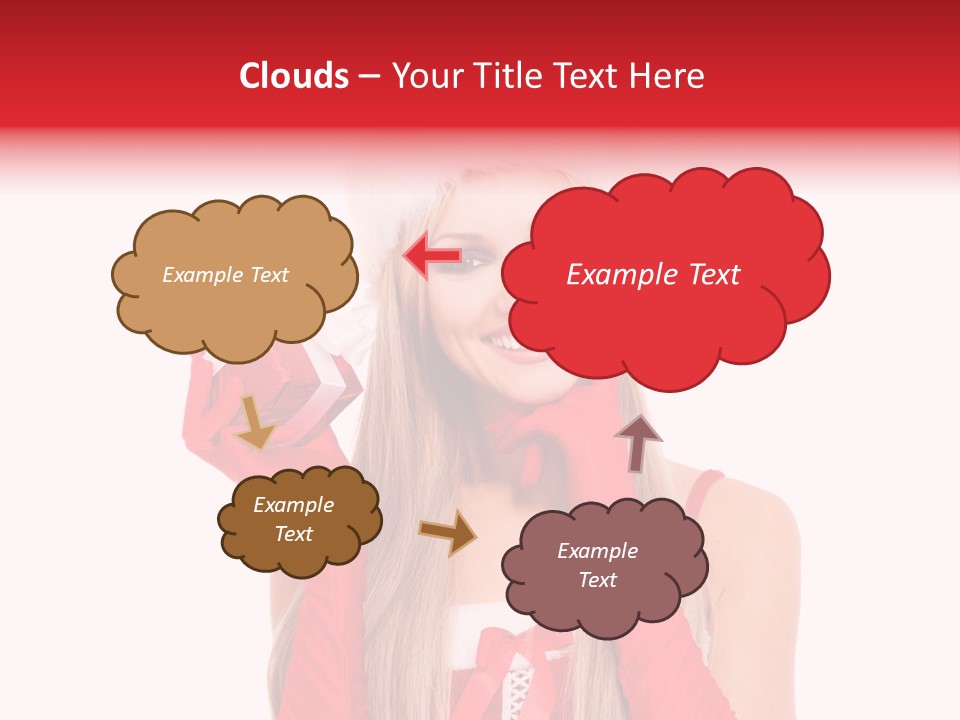 Happiness Excited White PowerPoint Template