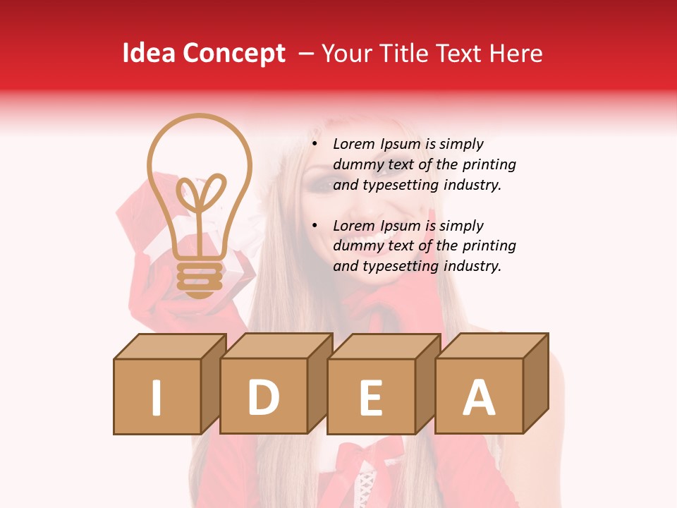 Happiness Excited White PowerPoint Template