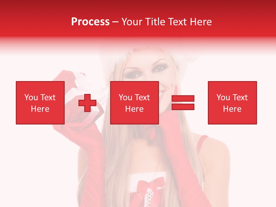 Happiness Excited White PowerPoint Template