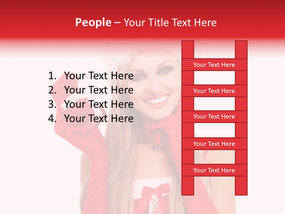 Happiness Excited White PowerPoint Template