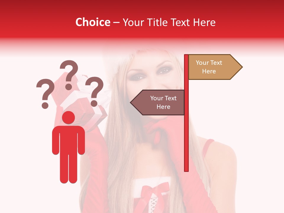 Happiness Excited White PowerPoint Template