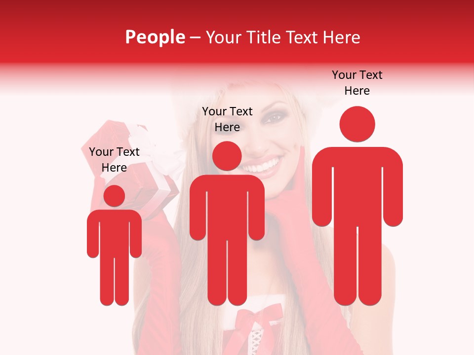 Happiness Excited White PowerPoint Template