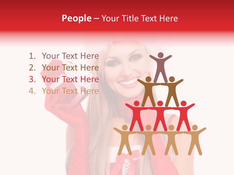 Happiness Excited White PowerPoint Template