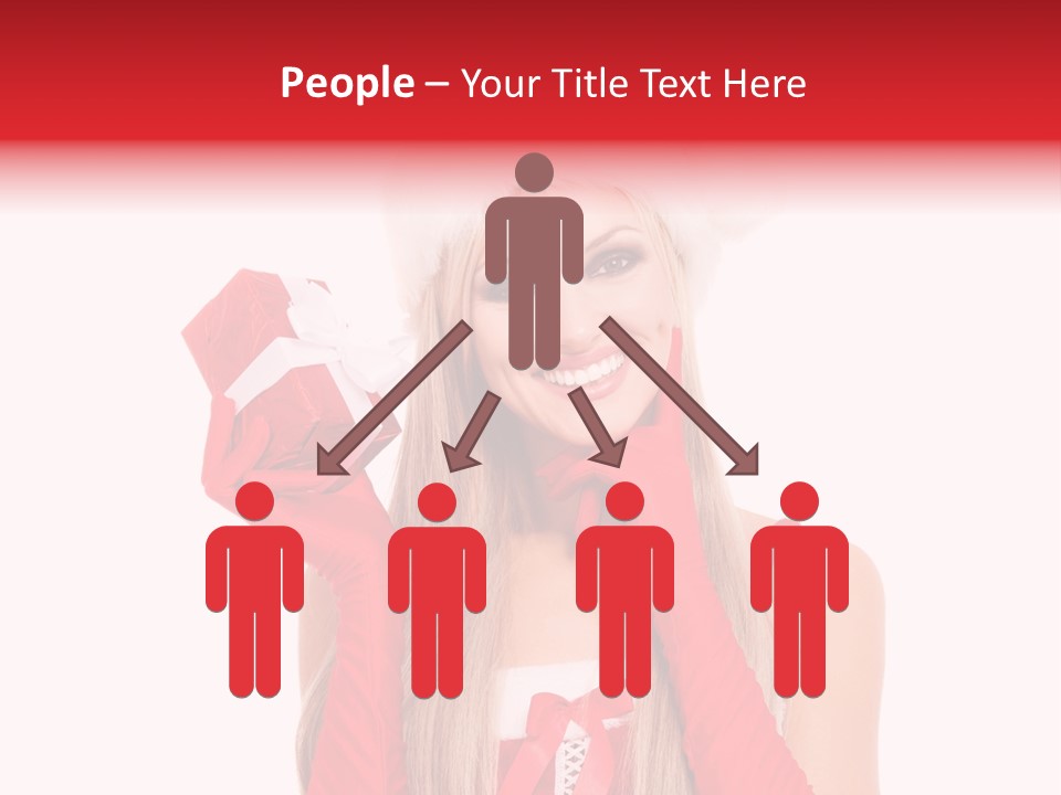 Happiness Excited White PowerPoint Template