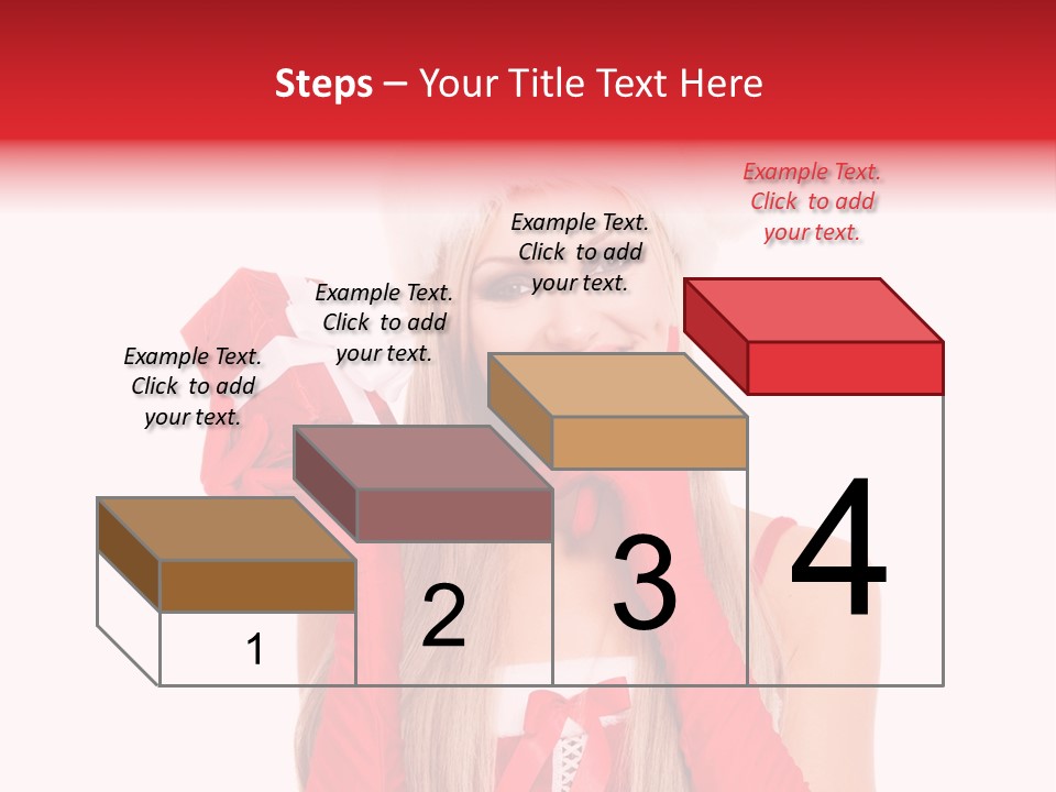 Happiness Excited White PowerPoint Template