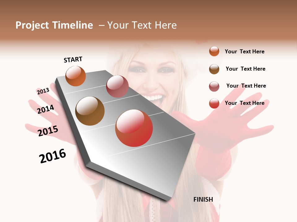 New Girl Young PowerPoint Template