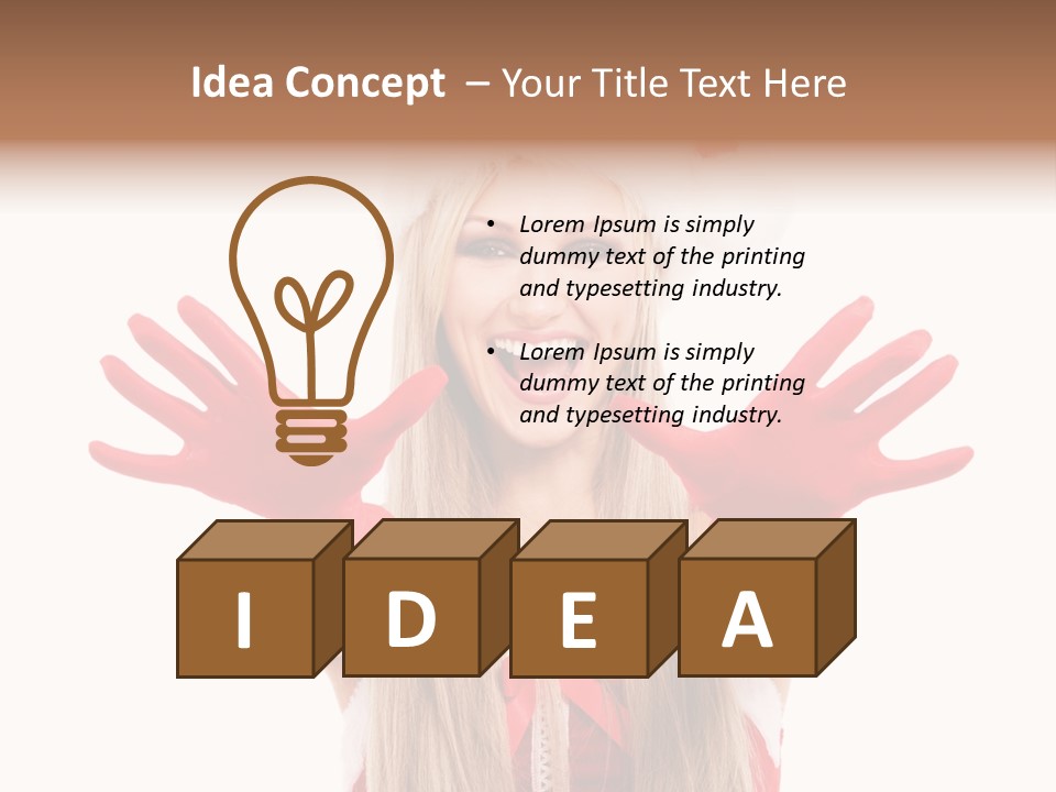 New Girl Young PowerPoint Template