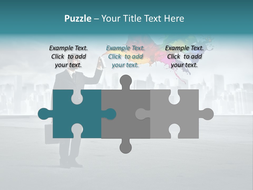 Create Effect Businessman PowerPoint Template