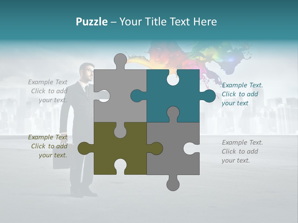 Create Effect Businessman PowerPoint Template