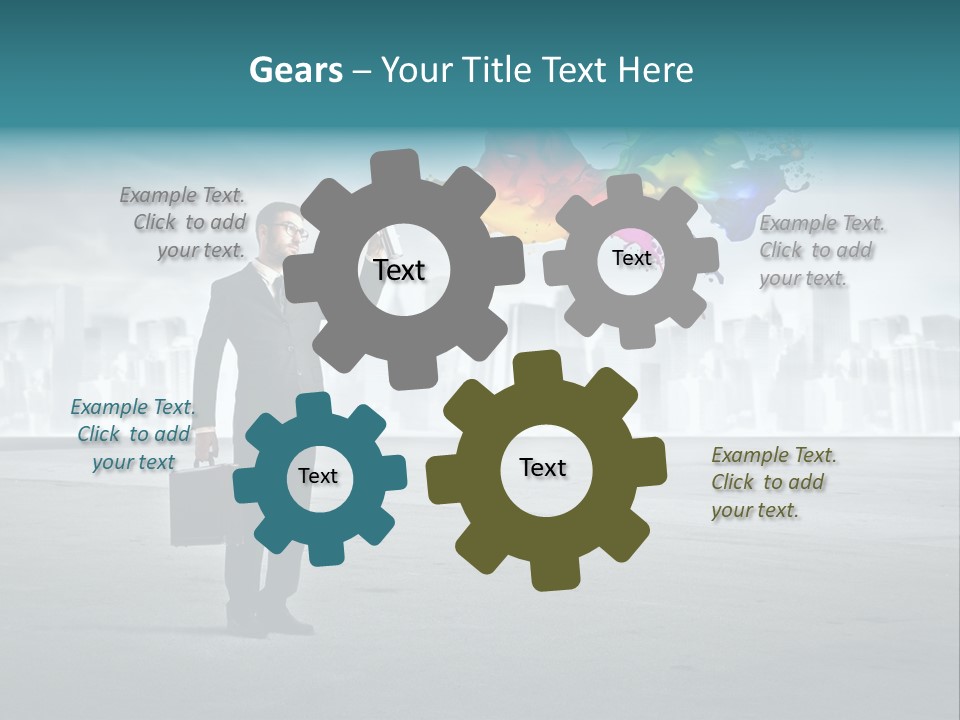 Create Effect Businessman PowerPoint Template