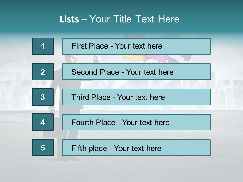 Create Effect Businessman PowerPoint Template