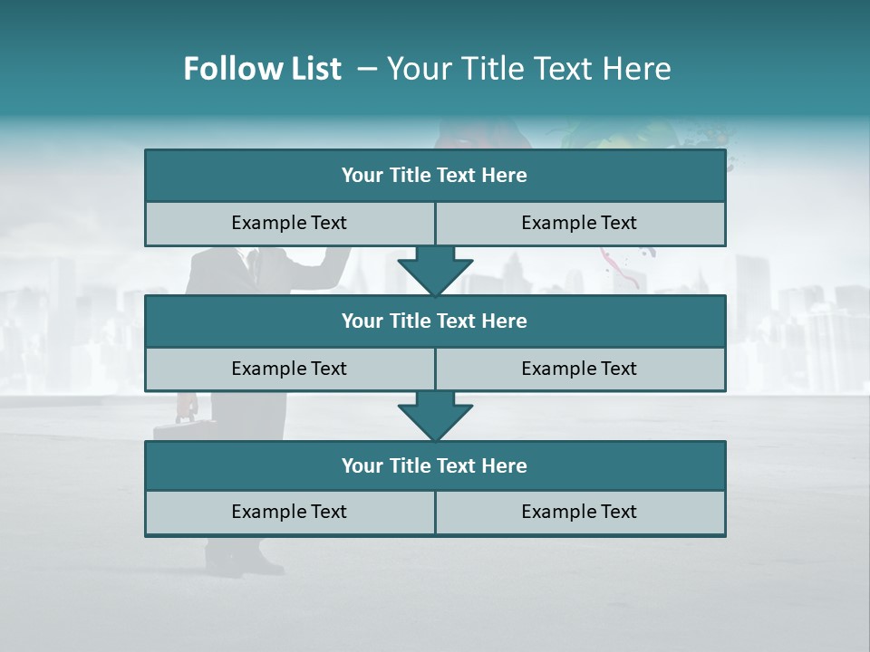 Create Effect Businessman PowerPoint Template