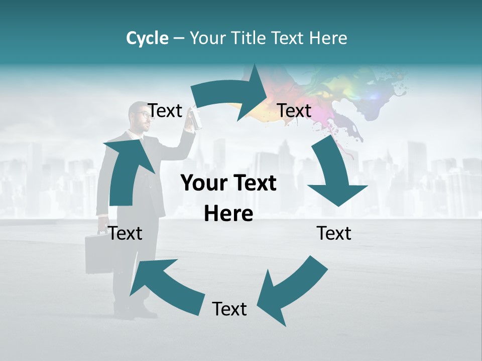 Create Effect Businessman PowerPoint Template