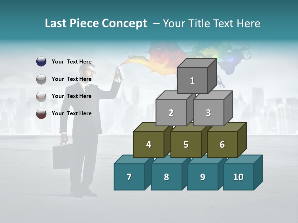 Create Effect Businessman PowerPoint Template