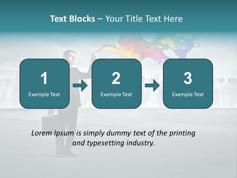 Create Effect Businessman PowerPoint Template