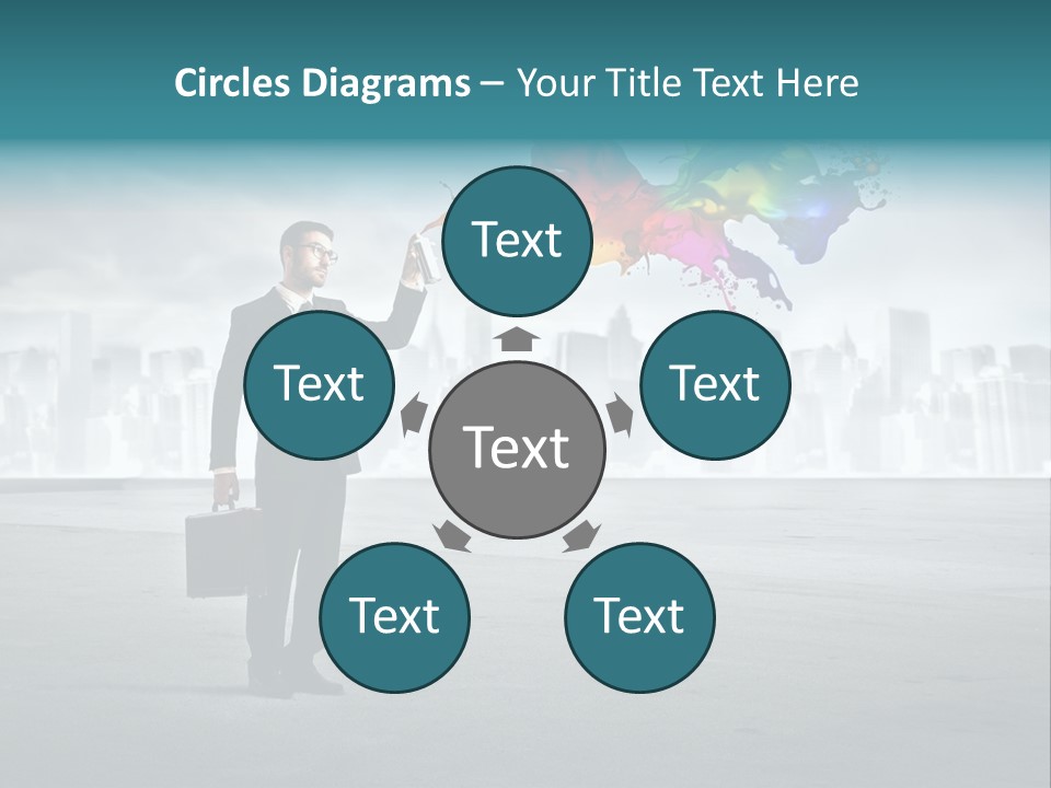 Create Effect Businessman PowerPoint Template