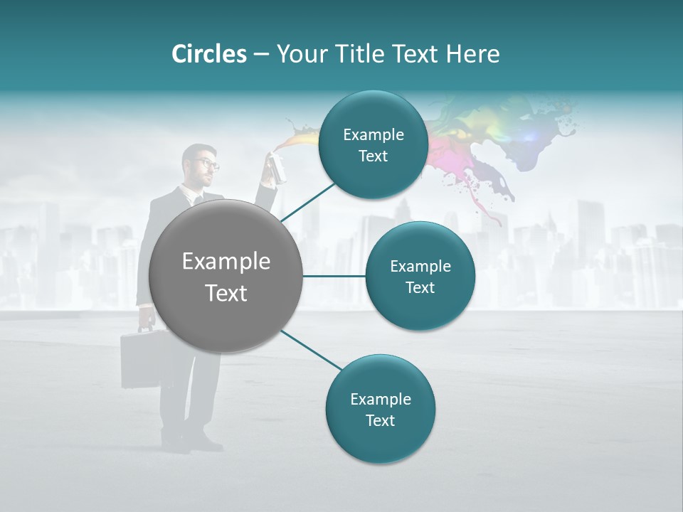 Create Effect Businessman PowerPoint Template