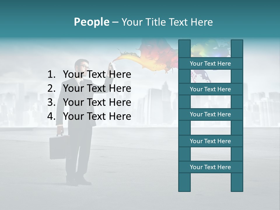 Create Effect Businessman PowerPoint Template