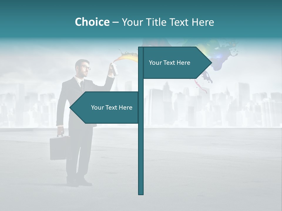 Create Effect Businessman PowerPoint Template