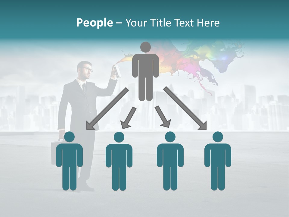 Create Effect Businessman PowerPoint Template