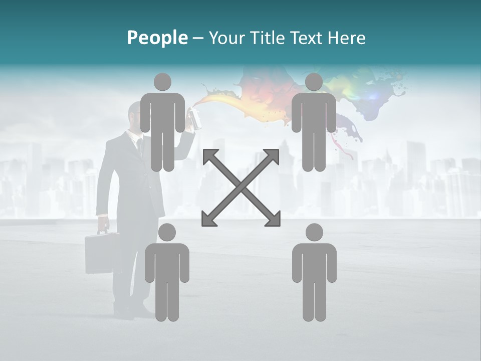 Create Effect Businessman PowerPoint Template