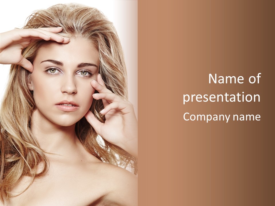 Elegant Background Hair Care PowerPoint Template