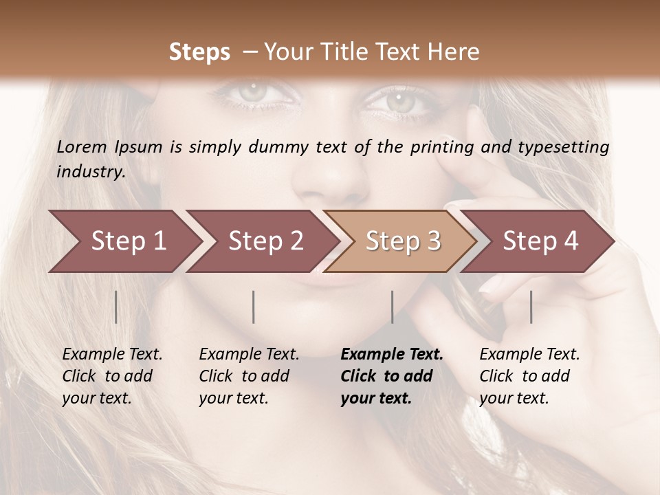 Elegant Background Hair Care PowerPoint Template