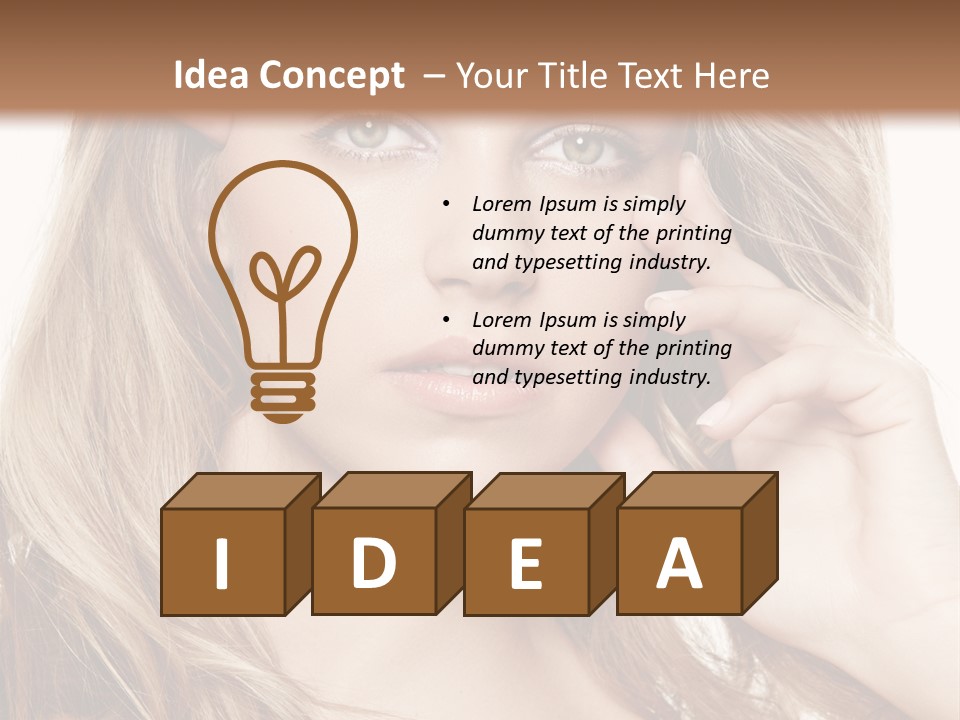 Elegant Background Hair Care PowerPoint Template