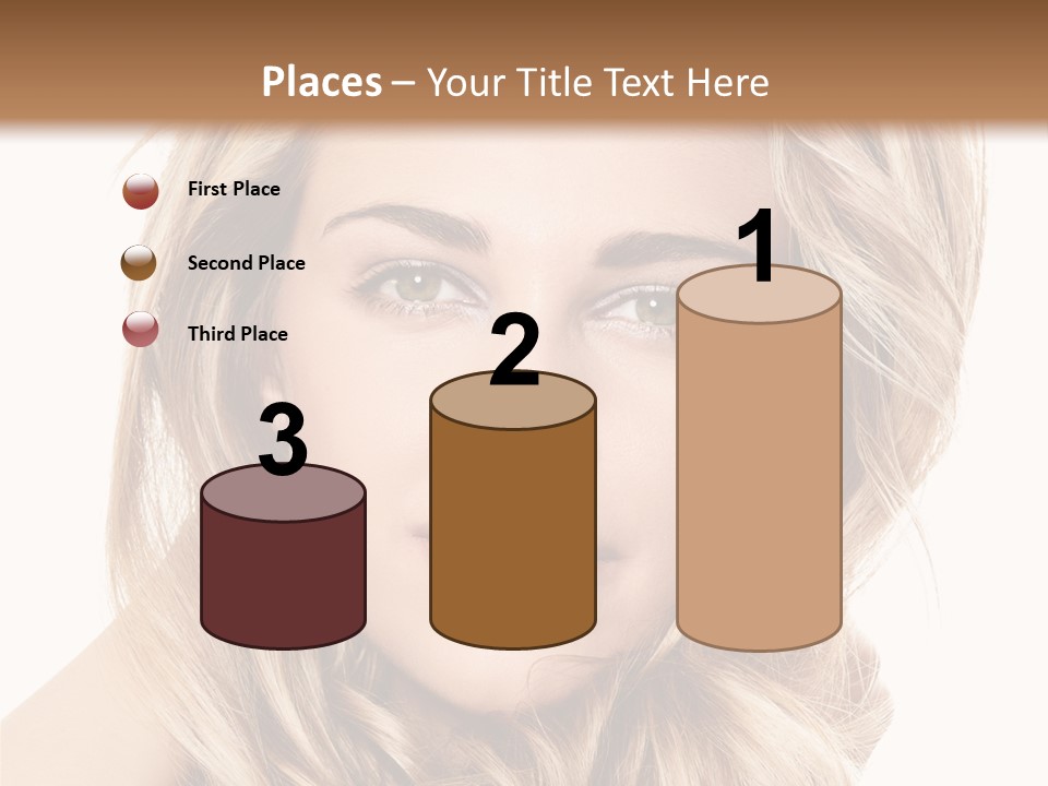 Blonde Make Up Hairstyle PowerPoint Template