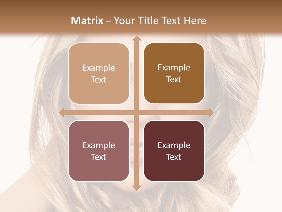Blonde Make Up Hairstyle PowerPoint Template