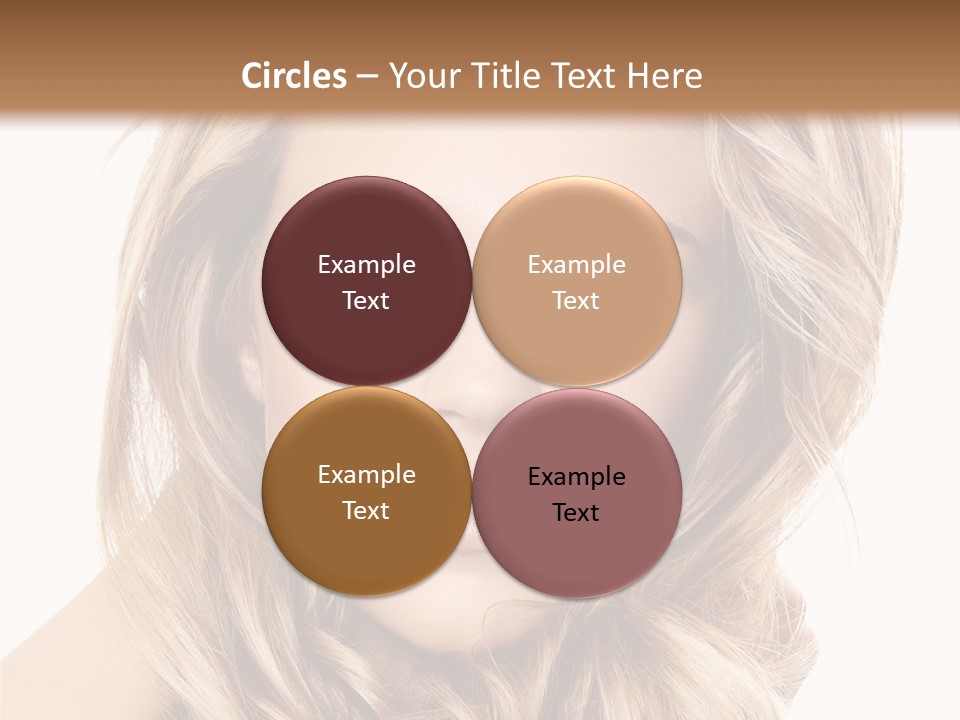Blonde Make Up Hairstyle PowerPoint Template