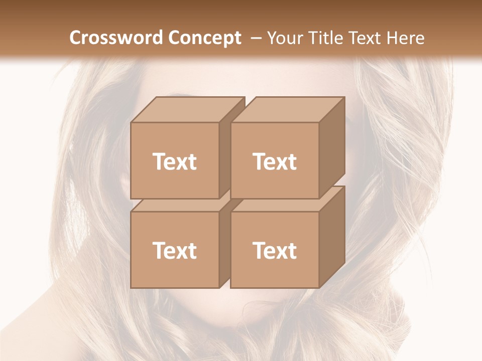 Blonde Make Up Hairstyle PowerPoint Template