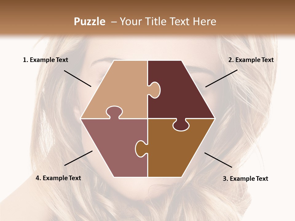 Blonde Make Up Hairstyle PowerPoint Template