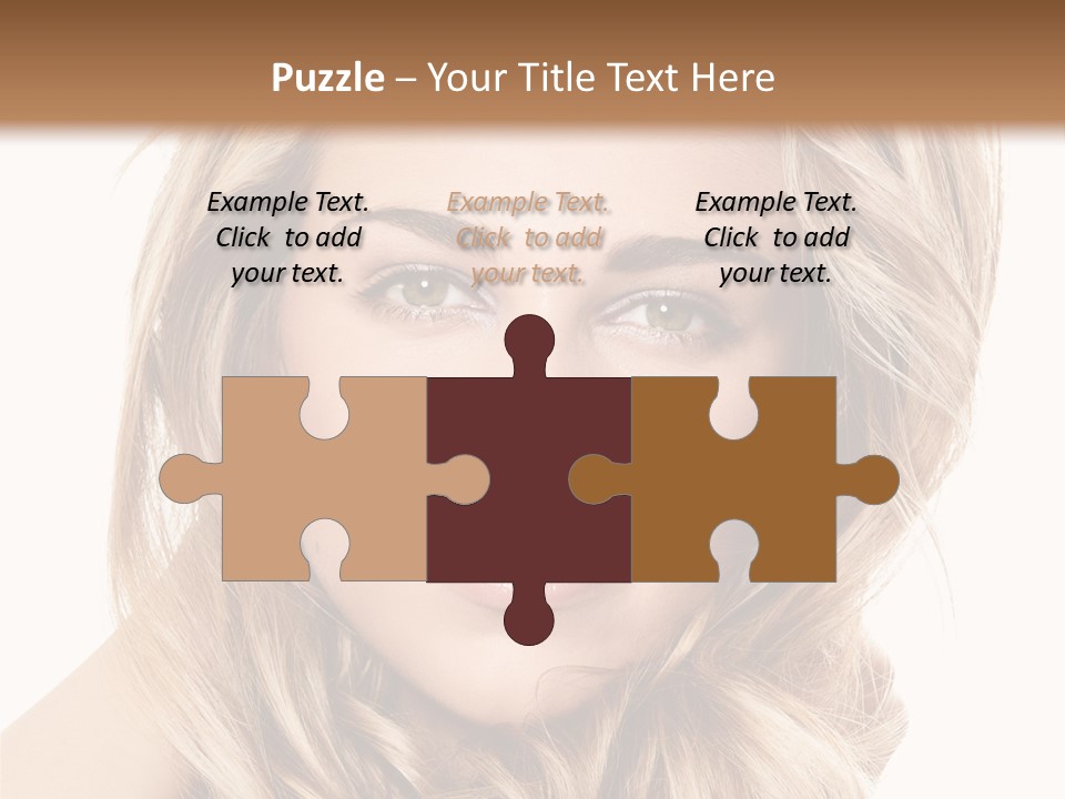 Blonde Make Up Hairstyle PowerPoint Template