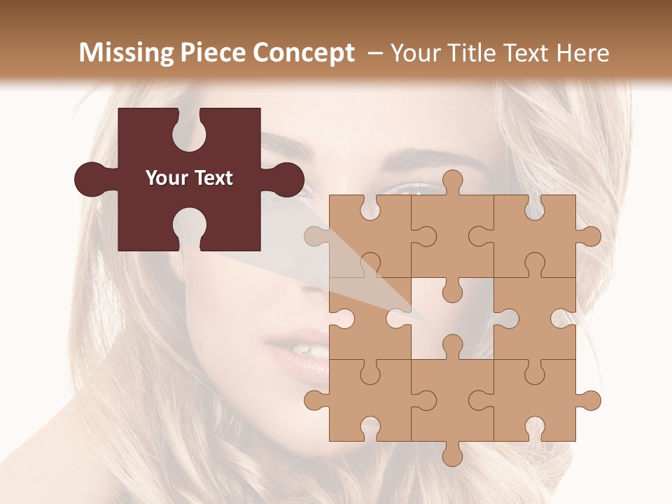 Blonde Make Up Hairstyle PowerPoint Template