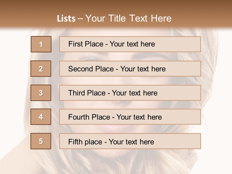 Blonde Make Up Hairstyle PowerPoint Template