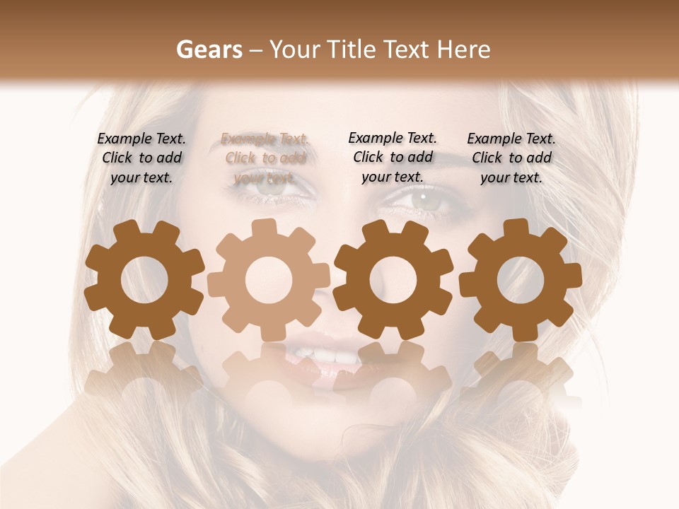 Blonde Make Up Hairstyle PowerPoint Template