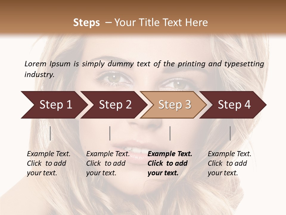 Blonde Make Up Hairstyle PowerPoint Template